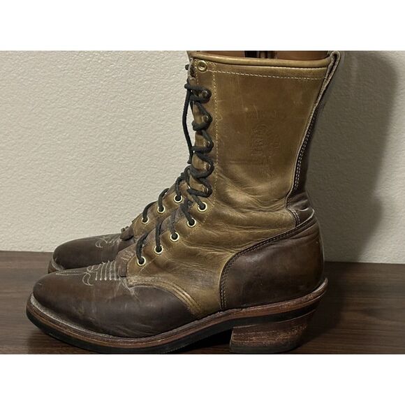 Chippewa Osborn Golden Mens  29405 Arroyos Boot Sz  10 D Two-Tone Tan Leather Chippewa Osborn Golden Mens 10 main image 3